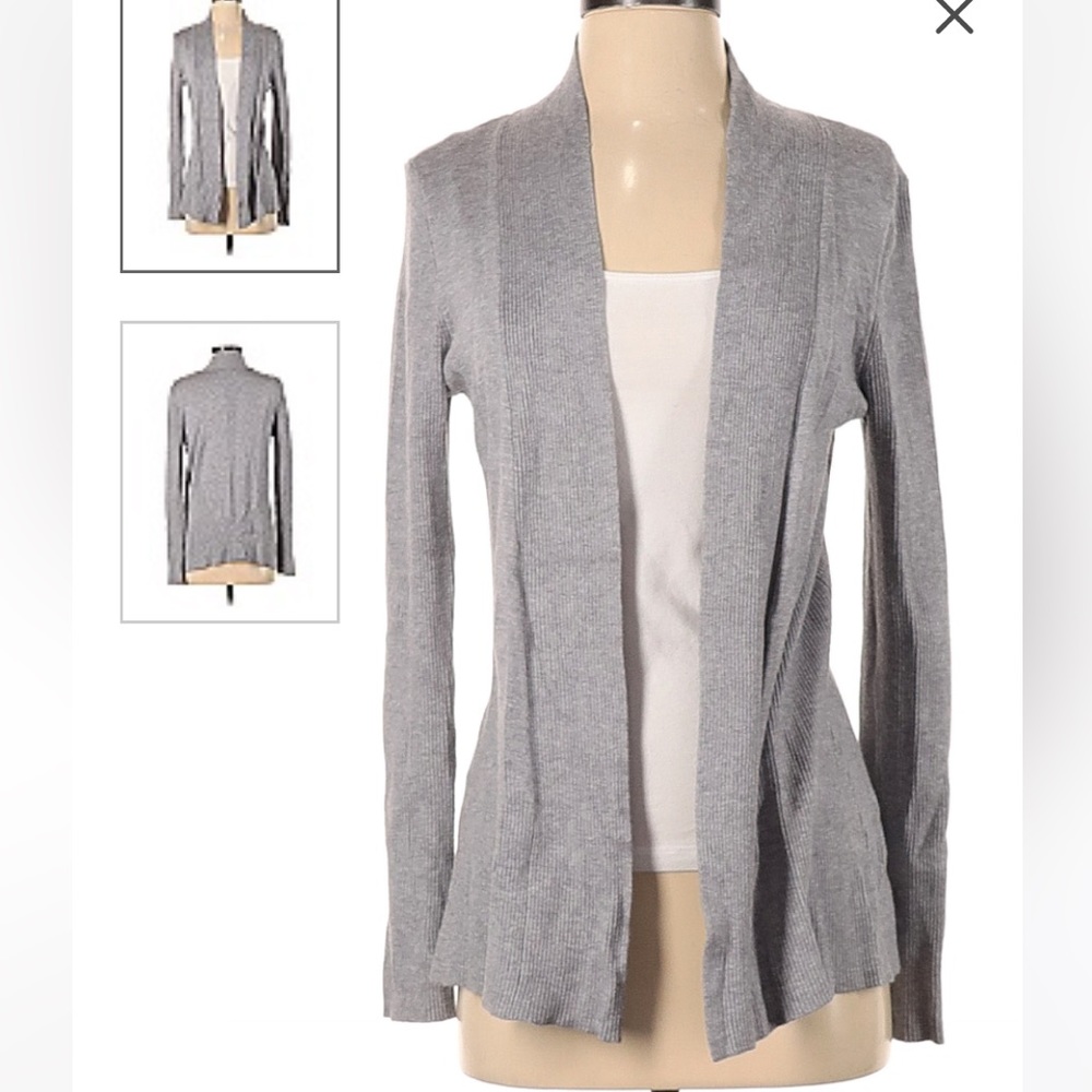 Dana Buchman gray lightweight cardigan Sz S nwot